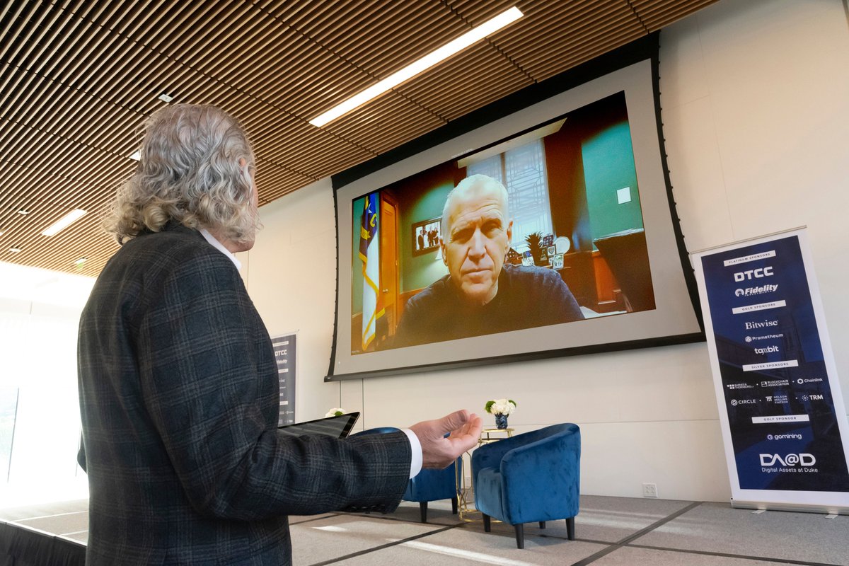 I can't than Senator <a href="/SenThomTillis/">Senator Thom Tillis</a> enough for the fantastic presentation and taking questions at the <a href="/DAatDuke/">DA@D</a> conference. Digital Assets was the topic and the Senator gave straightforward answers.