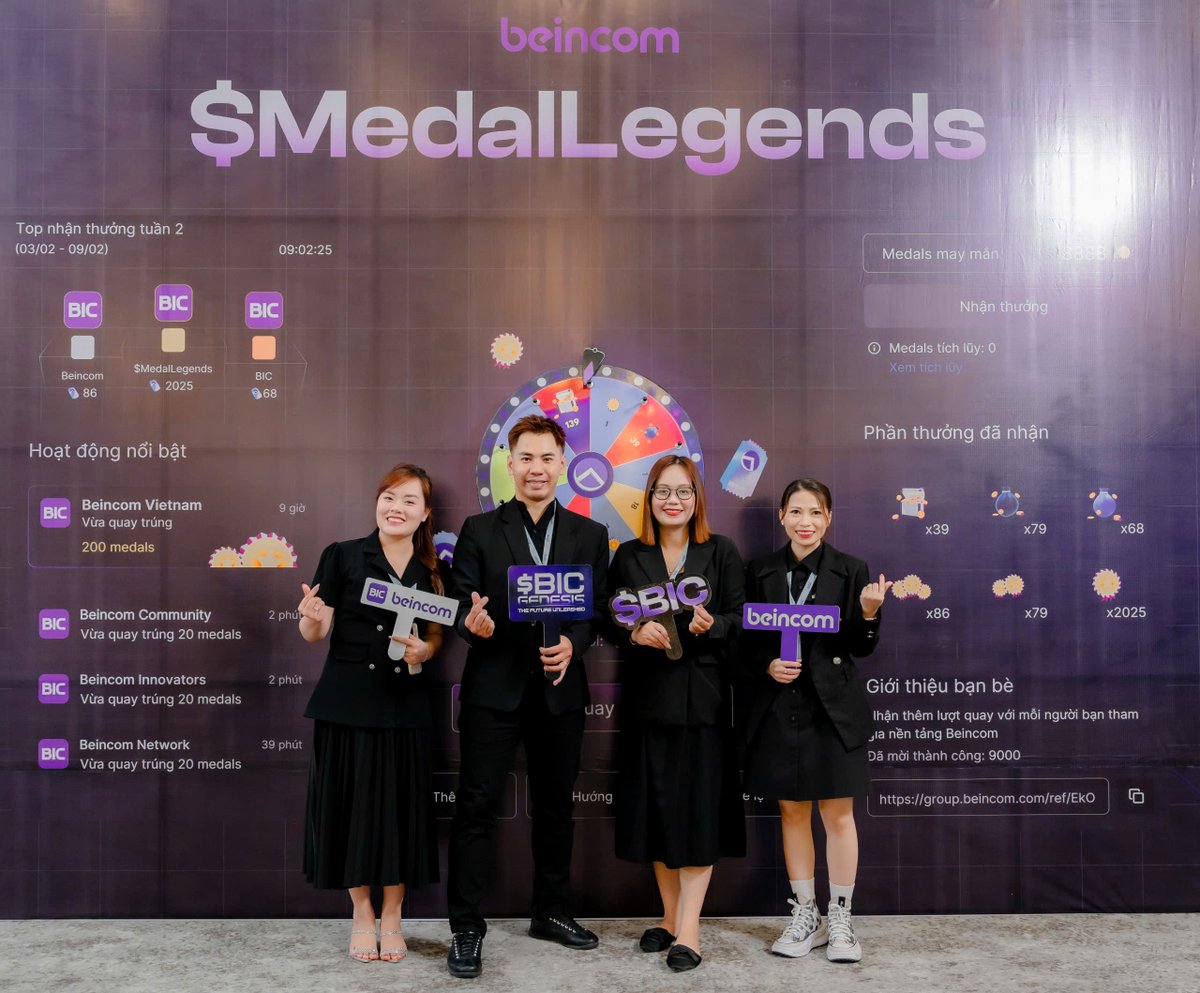 BeincomOfficial's tweet photo. KICK OFF THE NEW YEAR WITH A BANG AT $BIC GENESIS - THE FUTURE UNLEASHED!
💥 On February 9, 2025, the "$BIC Genesis - The Future Unleashed" event took place with resounding success, attracting over 1,100 attendees. The unforgettable moments, meaningful connections, and incredible experiences have surely left a lasting impression on everyone.

💜 Beincom sincerely thanks all our guests, community members, and everyone who contributed to making this event so vibrant and full of energy!

Now, let's relive these amazing moments with Beincom! Don’t forget to share your thoughts and help spread the incredible value that $BIC Genesis brings!
#Beincom #web3 #SocialCommunityPlatform #BICapp #CoTY #BICGenesis