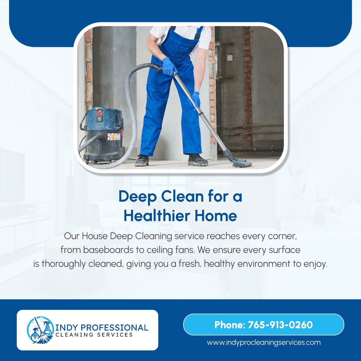 Indyprocleaning's tweet photo. Experience a whole new level of cleanliness with our House Deep Cleaning service. Say goodbye to dust and grime—your home will thank you! Book now! 

#IndianapolisIN #GeneralCleaningServices #DeepClean https://t.co/N7hwyBTiwg