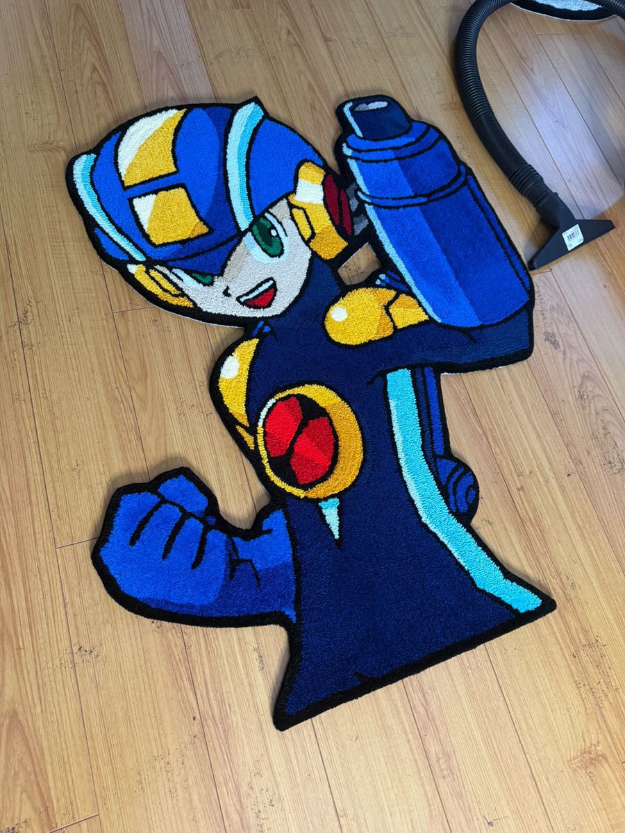 aedri_'s tweet image. My best friend sent me this photo of a rug he purchased from @DoubleARugs  and omg it’s literally so gorgeous !! Where the Megaman Fans at 😍😍 #Megaman #BattleNetwork