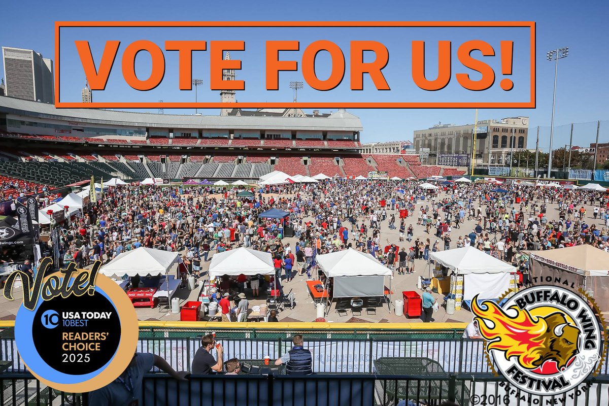Hey friends! Have you heard? ⁉️
The 𝗡𝗮𝘁𝗶𝗼𝗻𝗮𝗹 𝗕𝘂𝗳𝗳𝗮𝗹𝗼 𝗪𝗶𝗻𝗴 𝗙𝗲𝘀𝘁𝗶𝘃𝗮𝗹 has been nominated for the 𝘽𝙚𝙨𝙩 𝙎𝙥𝙚𝙘𝙞𝙖𝙡𝙩𝙮 𝙁𝙤𝙤𝙙 𝙁𝙚𝙨𝙩𝙞𝙫𝙖𝙡 by 𝙐𝙎𝘼 𝙏𝙤𝙙𝙖𝙮!
You can vote once per day! Please vote for us here:  10best.usatoday.com/awards/travel/…