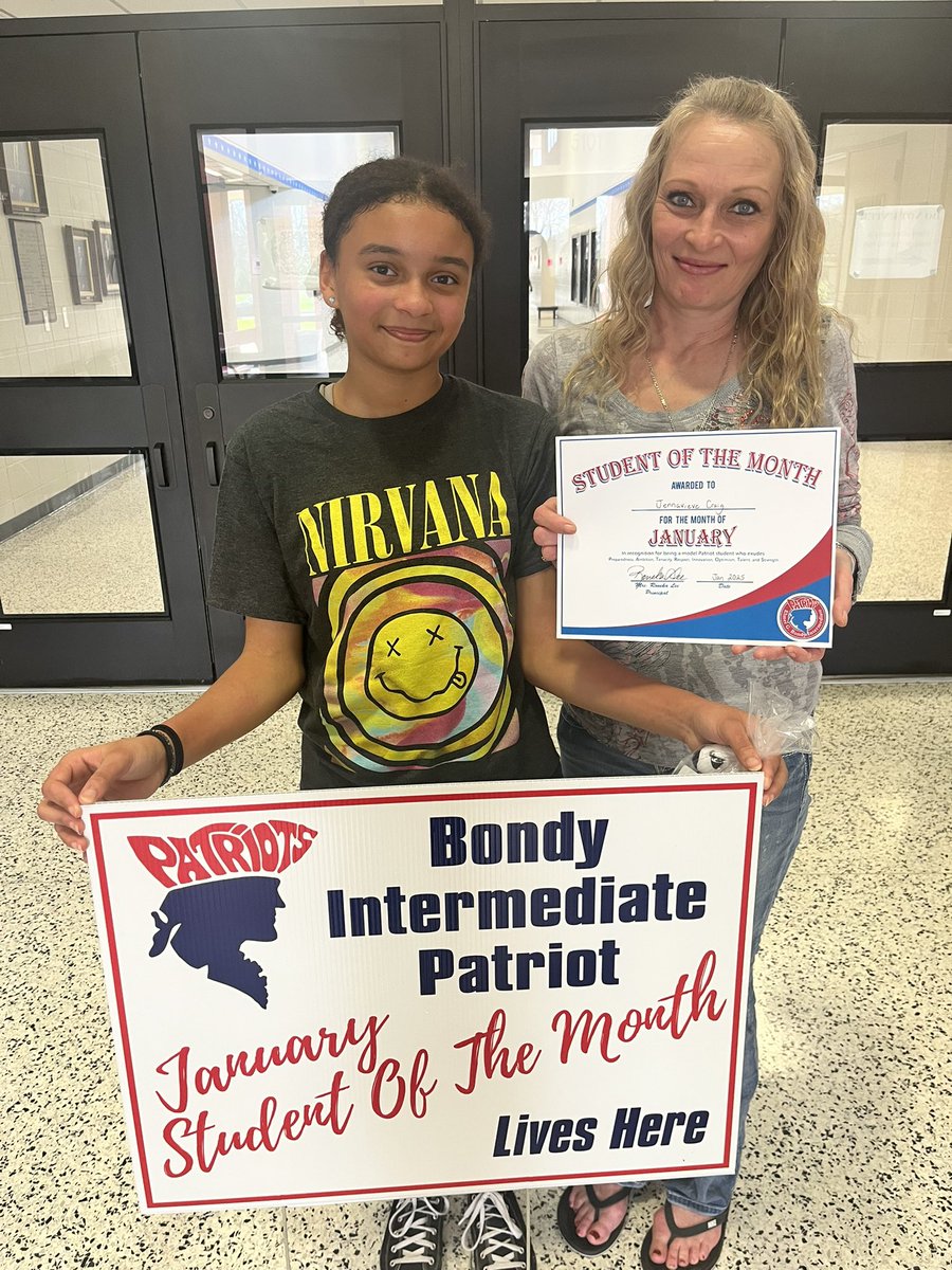 Congratulations to our January Students of the Month: Joseph James, Lawrence Charleston, Elisa Vara &amp; Jennavieve Craig!

These model Patriots exude Preparedness, Ambition, Tenacity, Respect, Innovation, Optimism, Talent, and Strength! #BondyProud #BeTheOne