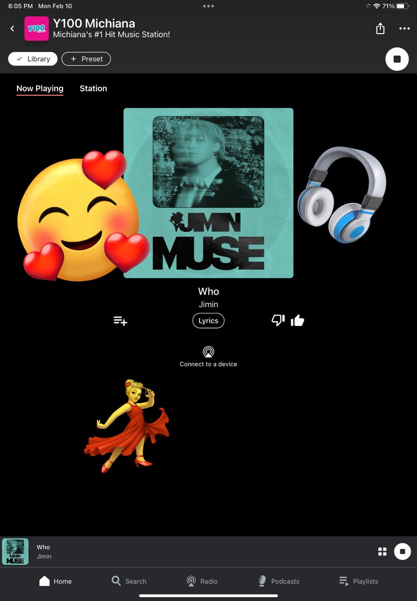 chimmyparky30's tweet photo. Thank you Miranda for playing #Who by #Jimin @ #8 tonight on #MostRequested9at9 You’re the best 💛💛💛 @OnAirMiranda @Y100Michiana_ https://t.co/qodSAaDPVE