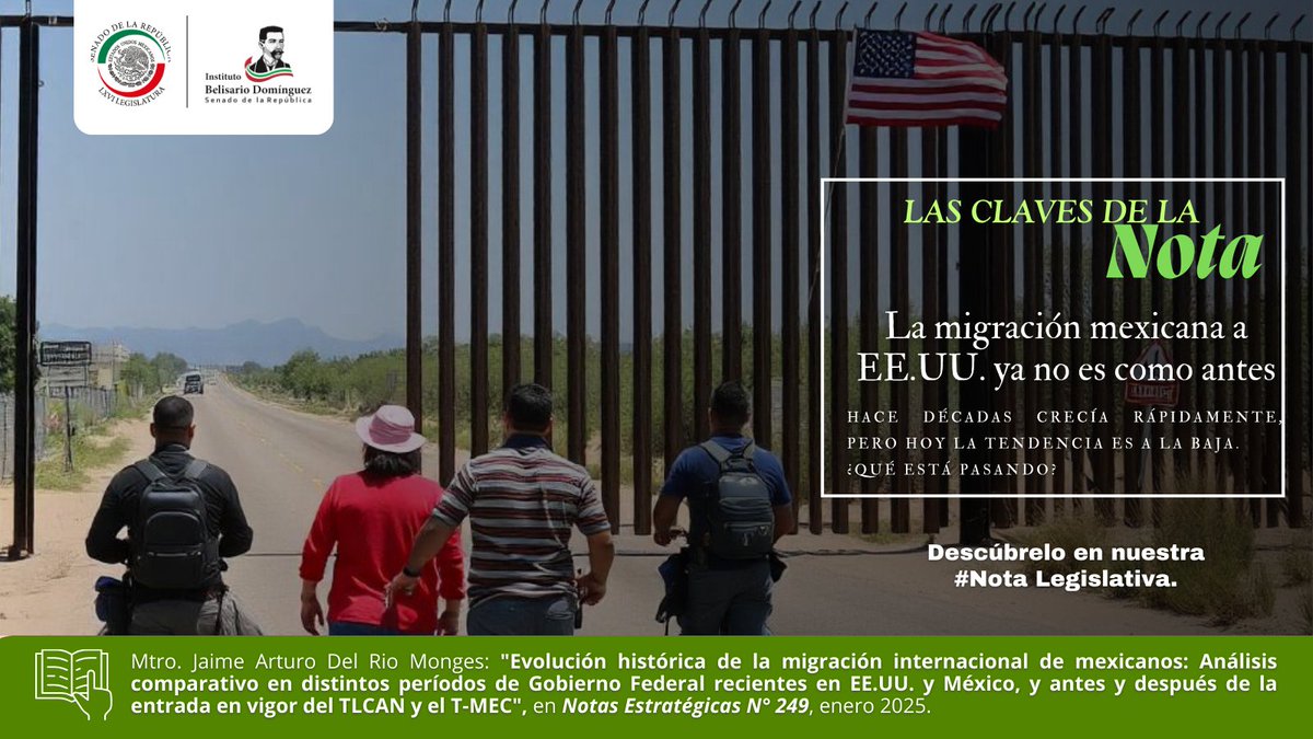 📌 En 2023, la población de inmigrantes mexicanos en EE.UU. fue de 10.9 millones , una disminución de 793,100 en comparación con 2010. 
📉 ¿Qué factores han influido en este cambio? 🤔

Descubre más en nuestra nueva infografía 📊⬇️ 
🔗 tinyurl.com/feruzdpj