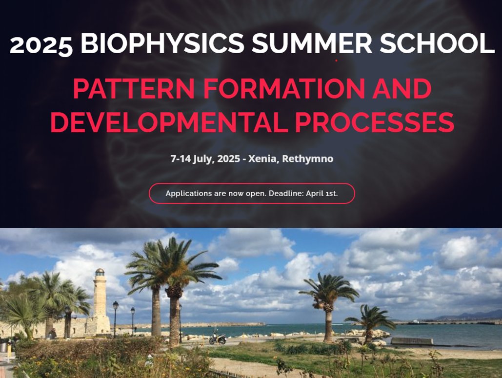 Dimitris Vavylonis (@dvavylonis) on Twitter photo We announce the 2nd biophysics summer school in Rethymno, Greece for undergraduates, MS and PhD students. Please forward to anyone interested! biophysics.materials.uoc.gr Lecturers include: Meredith Betterton, <a href="/LaydenLab/">Layden lab</a>, <a href="/surimk92/">Suryanarayana Maddu</a>, <a href="/carldmodes/">Carl D Modes</a>, <a href="/TassosAP/">Anastasios Pavlopoulos</a> , Stas Shvartsman We announce the 2nd biophysics summer school in Rethymno, Greece for undergraduates, MS and PhD students. Please forward to anyone interested! biophysics.materials.uoc.gr Lecturers include: Meredith Betterton, <a href="/LaydenLab/">Layden lab</a>, <a href="/surimk92/">Suryanarayana Maddu</a>, <a href="/carldmodes/">Carl D Modes</a>, <a href="/TassosAP/">Anastasios Pavlopoulos</a> , Stas Shvartsman