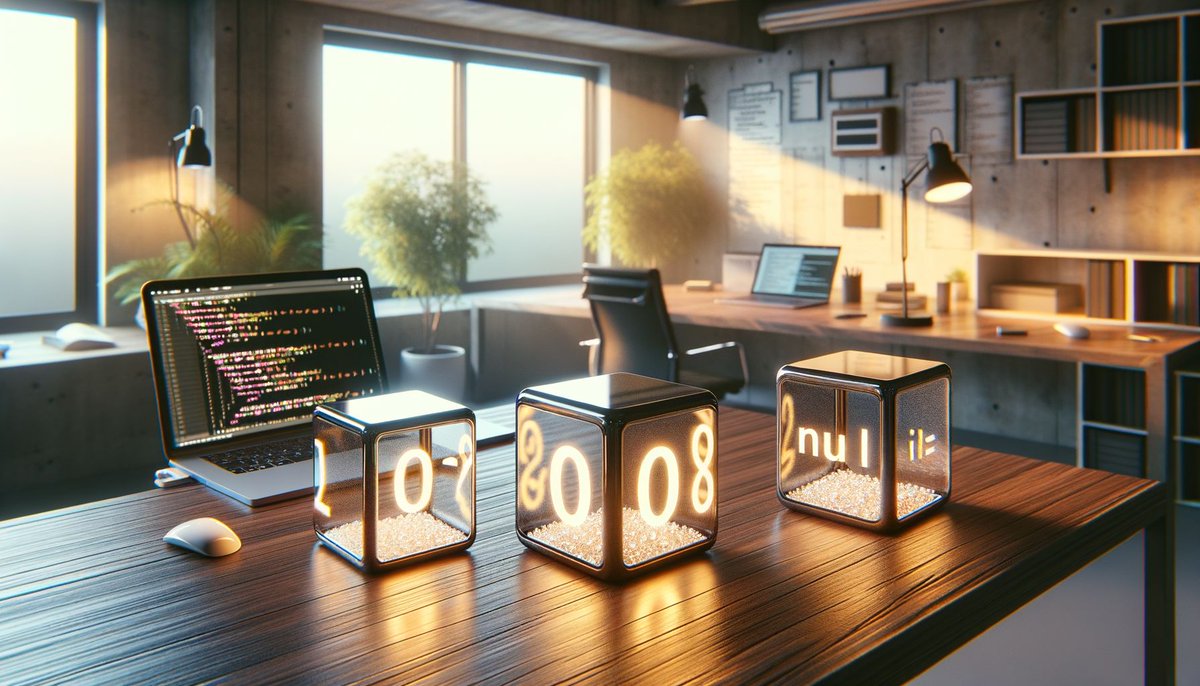 muellerdevatx's tweet image. &quot;Zero, null, or undefined—each has its role in programming. 0 is a number, null is intentional emptiness, and undefined means no value assigned. Understand these to code smarter! Ready to enhance your skills? Let&apos;s talk! 💬 #MUELLERSolutions #WebDevelopment&quot;