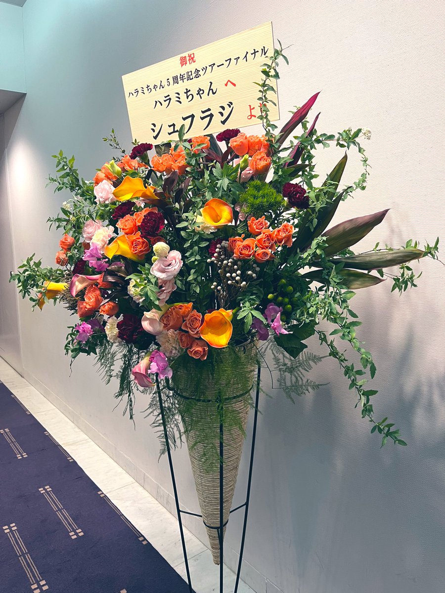 hana__nadeshiko's tweet photo. 2025.2.11🗓️
相模女子大学グリーンホールにて📍

【ハラミちゃん5周年ツアーFINAL!!】

ハラミちゃんへ@harami_piano 

シュフラジ様より📻

5周年ツアーのファイナル公演へ🎹
ハラミちゃんへの御礼を込めて💐
以前贈られたアレンジメントをなるべく再現してお花を集めました💐✨
春のお花もたっぷり入れてます☺️

RT拡散andフォローお願い致します。
お問合せ、ご注文はDMよりお気軽にしてください✉️

#フラスタ #フラワースタンド #バルーンスタンド #推し活 #推し色 #俳優 #声優 #アイドル #楽屋花 #アレンジメント #卓上花 #祝花  #オリジナルフラスタ #ハラミちゃん  #ハラミちゃん5周年 #ハラミちゃん5周年ツアー #ハラミちゃん5周年ツアーFINAL