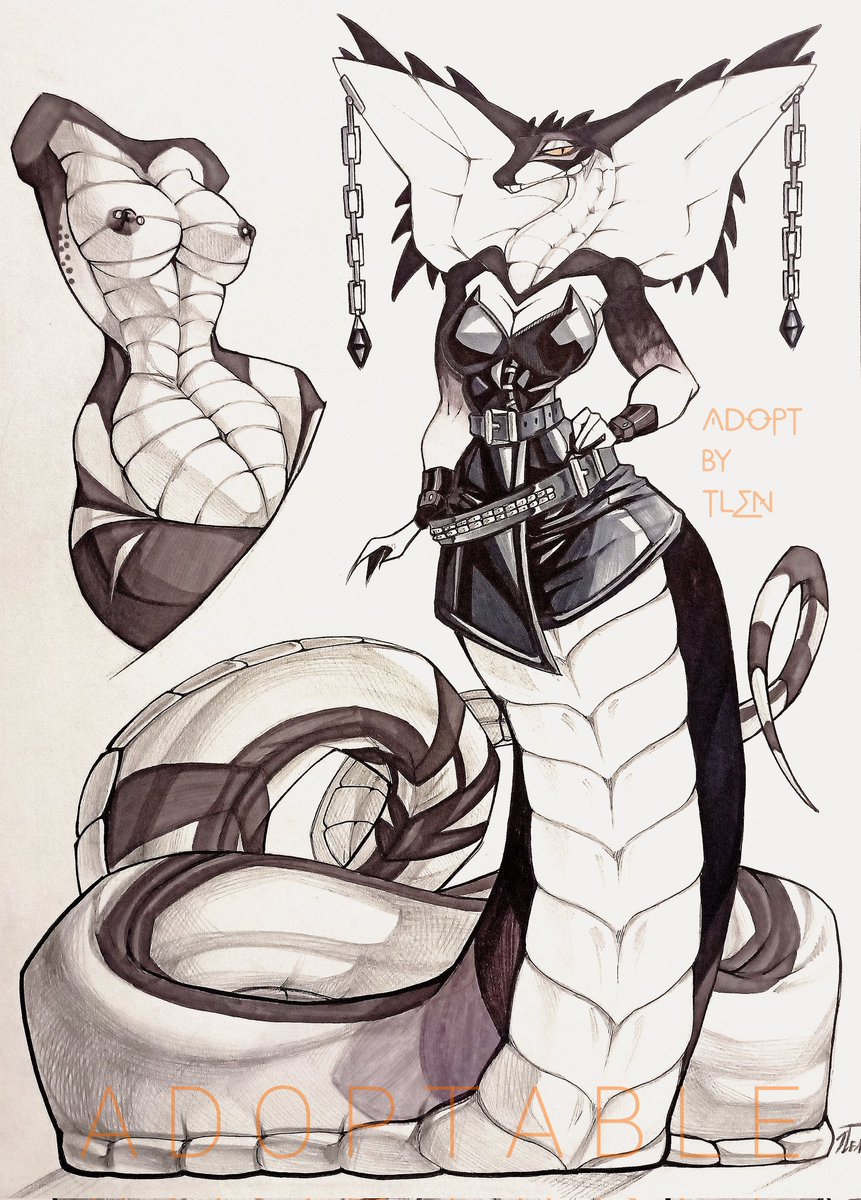 TLEN_BOROWSKI's tweet photo. // ADOPTABLE FOR SALE // 
🐍Gothhhh-Naga gurl 🐍
You can come up with her name and story yourself <з

// FIX.1. - 110$ 

// FIX.2. - 190$ 
+ Art as gift! 🐍

To purchase, write to me in DM or Discord / Telegram - tlen_borowski https://t.co/7IdEj503F9