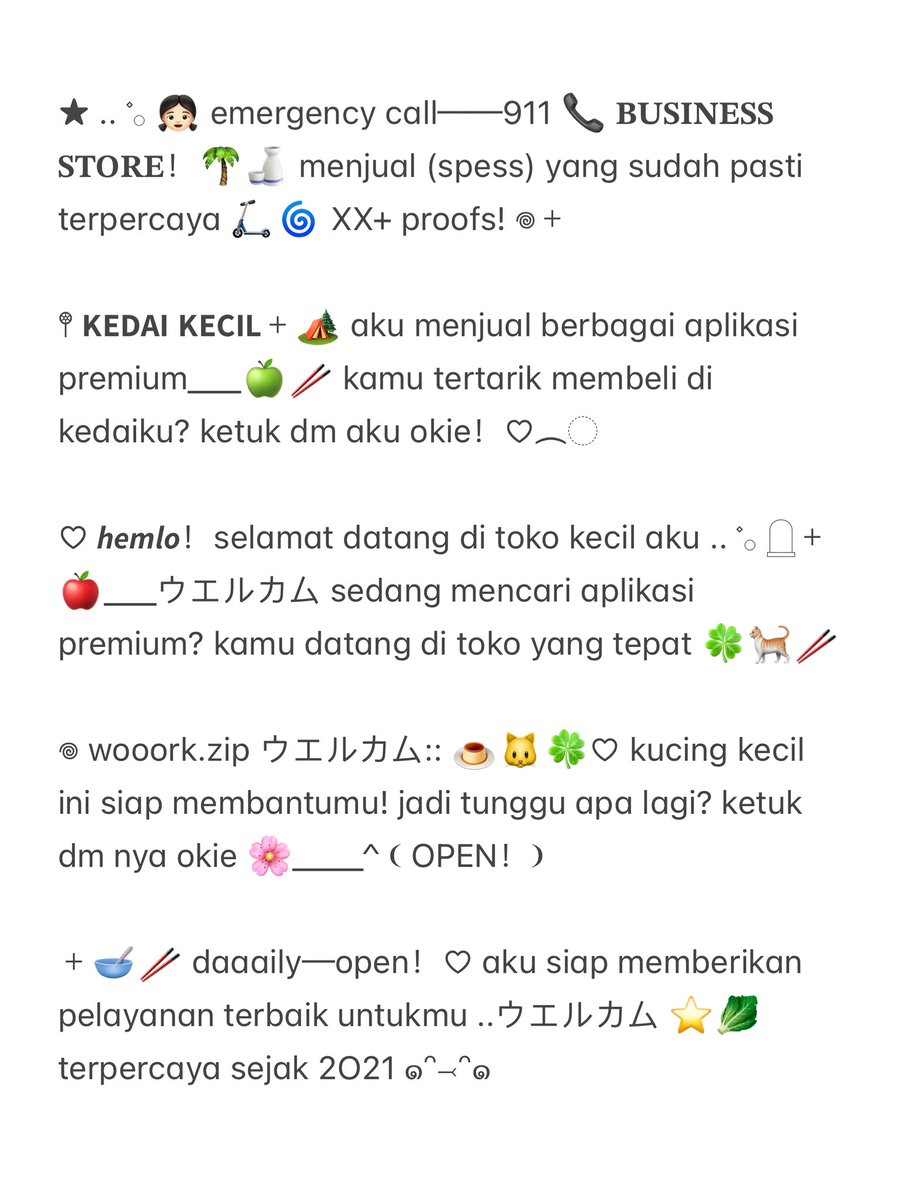 kiddospie's tweet image. 𓍢🍎 Help retweet? Thank you!

Haloo aku membawa wording bio ready stock buat akun BA dengan harga 3.5OO / each. Untuk detailnya cek ALT yaap! :O 🍶🎠🗝
𓏲♡ Payment : (Spay, Dana, Ovo, atau Gopay) 

#zonauang #zonaba