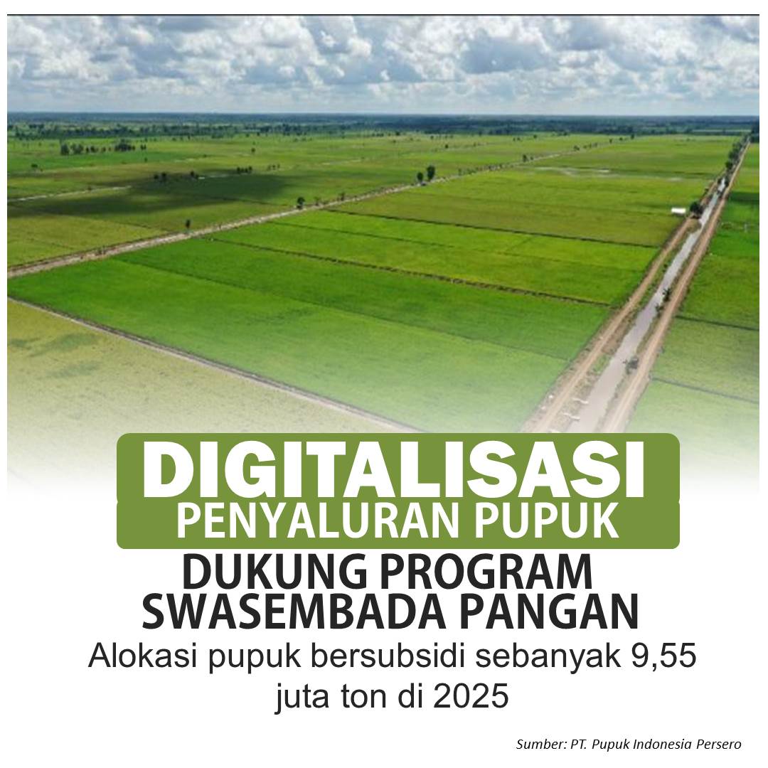 Digitalisasi dibidang pertanian juga mendorong percepatan Swasembada Pangan Nasional 
#DigitalisasiPenyaluranPupuk