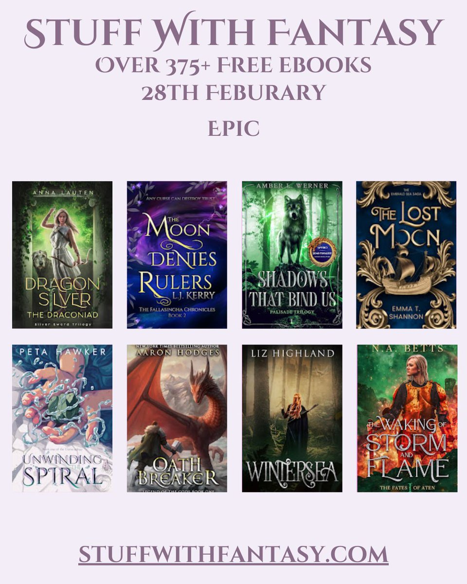 authornickbetts's tweet photo. Mark your calendars ๐
Stuff Your Kindle with Fantasy Day is coming February 28th - with over 375 titles up for free across all sub-genres! Just a few of the titles available are pictured below for Epic Fantasy!
Peep TWOSAF down there in the corner ๐ #stuffwithfantasy https://t.co/vXUxEvh5ps