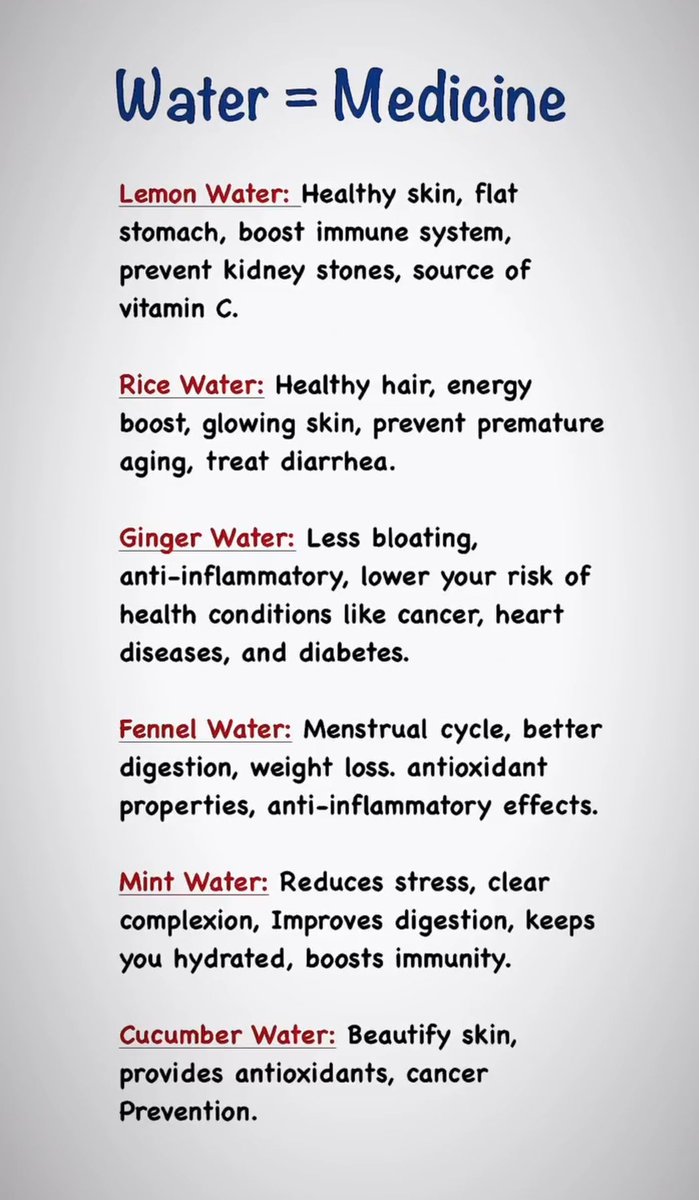 BarbaraOneillAU's tweet image. Benefits of Infused Water:
🍋 Lemon Water – Supports skin health, digestion, immunity, and kidney health.
🌾 Rice Water – Promotes healthy hair, glowing skin, energy, and gut health.
🫚 Ginger Water – Reduces bloating, inflammation, and risk of chronic diseases.
🌿 Fennel Water…