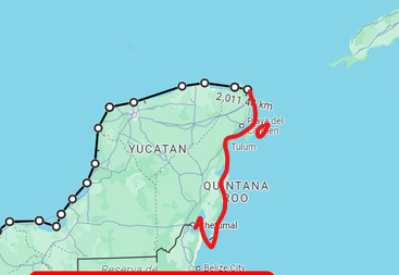 brynen's tweet photo. @eevblog Helps when you purposely miss a bunch of coastline; and smooth out Mexico's coastline, and add lots of detail on the US side https://t.co/oq1yPVmUpY