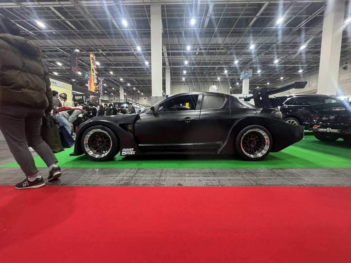 nrf_tifaria_jun's tweet photo. 2025オートメッセでお披露目
ナカムラレーシングファクトリーのRX-8が気になった方や写真を撮って頂いた方拡散お願いします😃
#オートメッセ
#オートサロン
#ナカムラレーシング
#RX-8
#GT3
#MAZDA
#RAYS
#5FIVEX
#ロータリー
#RE https://t.co/F0El7jS7Lp