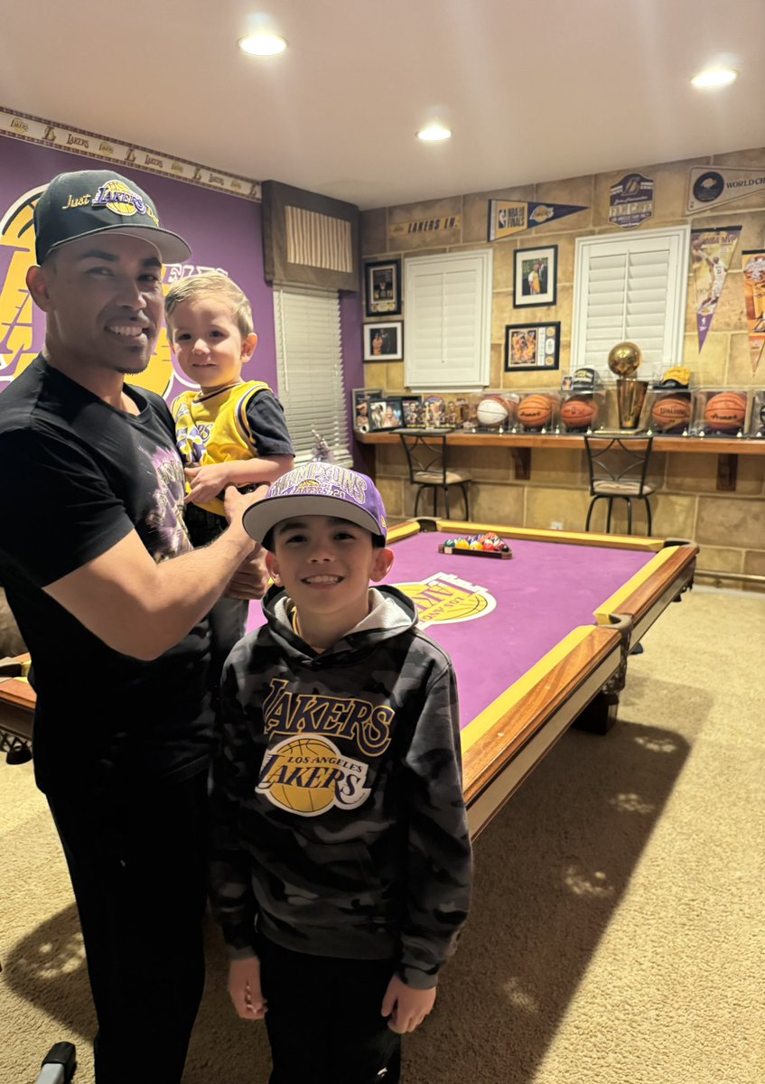 lakeshow81's tweet photo. The Fernandez boys are ready for this new era of LAKERS basketball! Let's go @lukadoncic Welcome to Lakers Nation! @SpectrumSN  💜💛 #lakersnation #lakers #lakergang https://t.co/FSyjI0zw1O