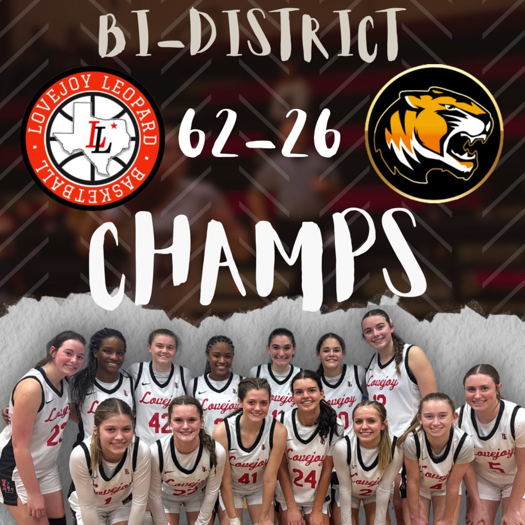 BI-DISTRICT CHAMPS! 

For the first time since 2018, your Leopards are moving on to Area after an incredible 62-26 win against Mt. Pleasant. WAY TO GO!🤩