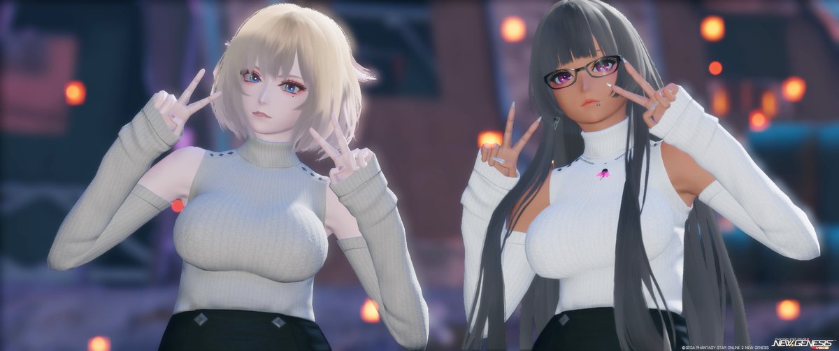 bgi_PSO2's tweet photo. るうらさんとおそろっちで撮った https://t.co/B4nWz0JdPw