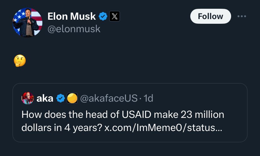 Pumpkins_Dave's tweet photo. I agree Elon - the head of an org making millions, nay, billions of dollars is an irrefutable sign of inefficiency! https://t.co/xGFfMlGJ9j