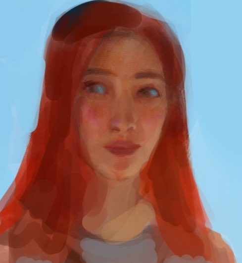 Cipi1010's tweet photo. A commission for @otherthingson 
Lord of fortune warrior Rook on Rivain coast. 
Sorry for only been focused on her face (
#DragonAge https://t.co/9fbAqYSCE6