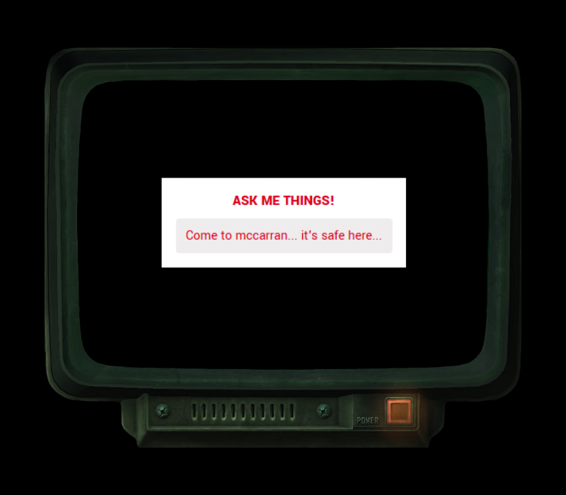 HOPENEWVEGAS's tweet photo. No, I don't think I will!

- Hope New Vegas https://t.co/1E0yIOlZKW