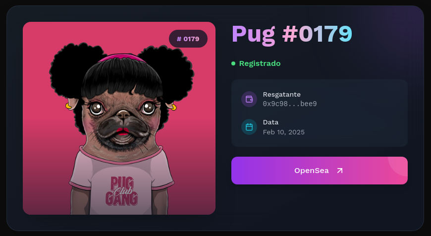 Pugs Club Gang está se preparando para lançar sua nova coleção: PUGS 🐶🐾

O registro já começou! 📝🐕

app.airgang.io/@/pugs/0179