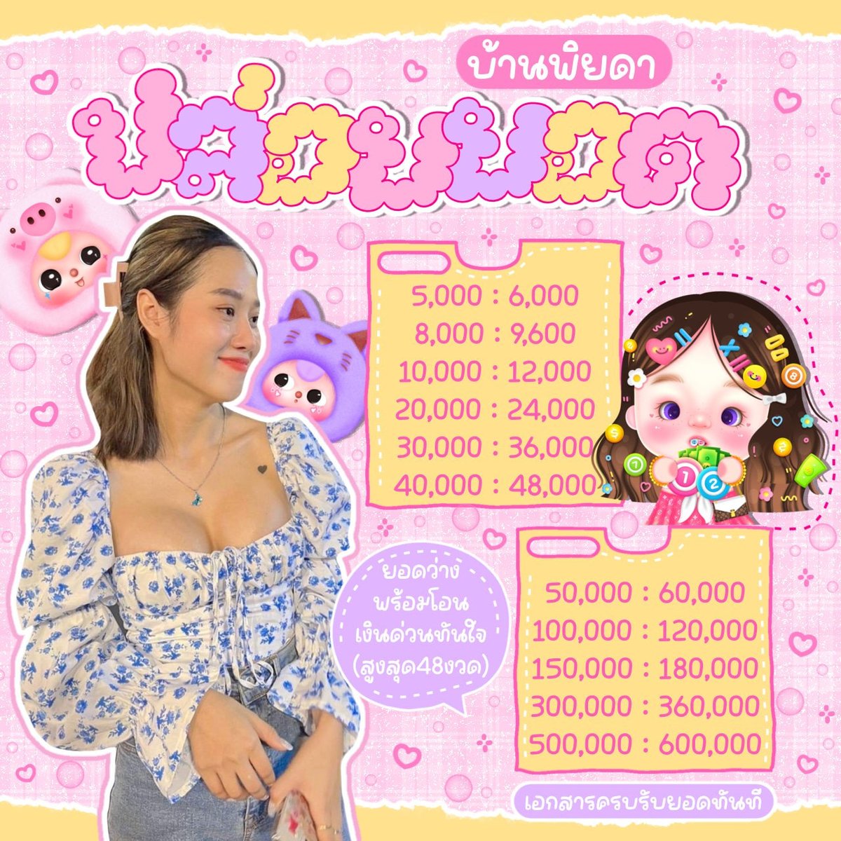holesney's tweet photo. 🥳 ยอดฮ้าฟฟู่วววว🎉
ぴ ผ่อนรายเดือน ดอกไม่บานปลาย 
ン กู้ง่าย นักเรียนนักศึกษา/พ่อค้าเเม่ค้า 
≽ กู้ได้ทุกอาชีพ ทุกจังหวัด นักศึกษา
.
.
        📝 สนใจ𝐃𝐌 มาได้เลย 🥳
.
.
#กู้เงินรายเดือน #กู้เงิน #เงินกู้ #เงินกู้สําหรับติ่ง https://t.co/CDpJ7T2Kul
