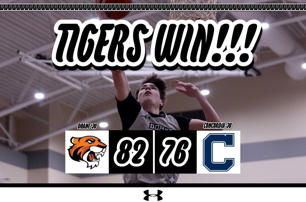 Big time WIN at home for the TIGERS!

Doane JV: 82
Concordia JV: 76

FINAL.

#BELIEVE 🐅🟠⚫️