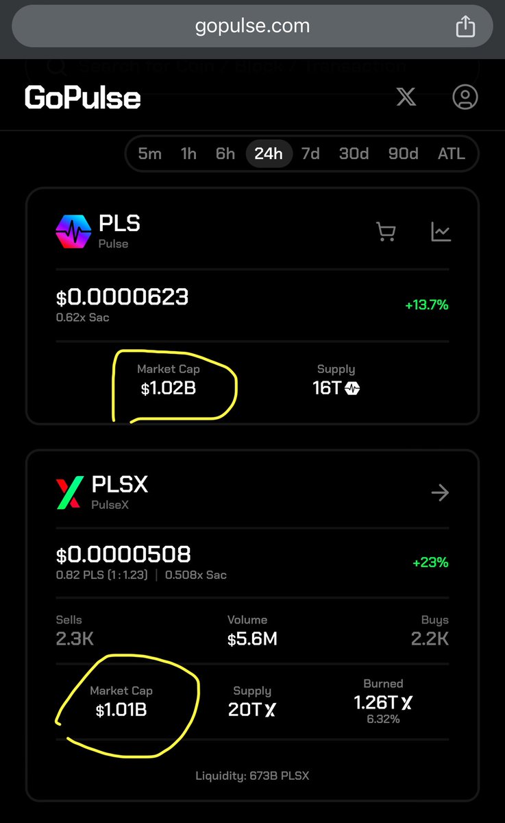 $PLSX market cap about to surpass $PLS THIS HAS NEVER BEEN DONE BEFORE 👀