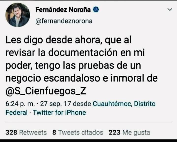 DeniseDresserG's tweet image. Ah, qué tiempos aquellos cuando los miembros de la 4T criticaban a Cienfuegos. Hoy lo defienden, lo protegen, y demuestran quién manda verdaderamente en México. No es la presidenta.