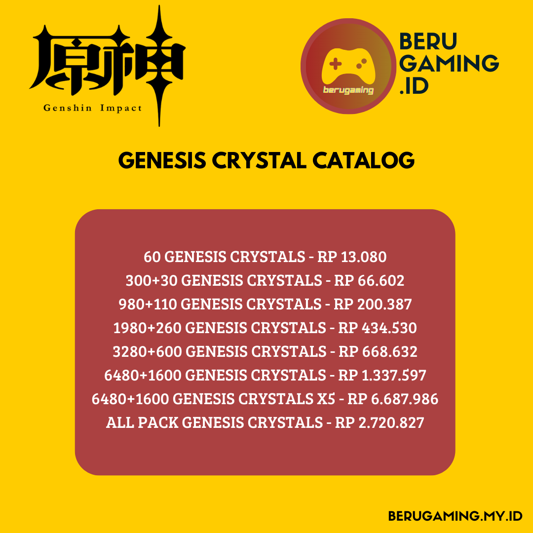 berugamingid's tweet photo. Yuk! Yang mau top up genshin bisa di kita yaaa! 

Easy process, fast and no need to login! Only need your UID!

#zonauang #GenshinImpact https://t.co/6hKnMk2kHn