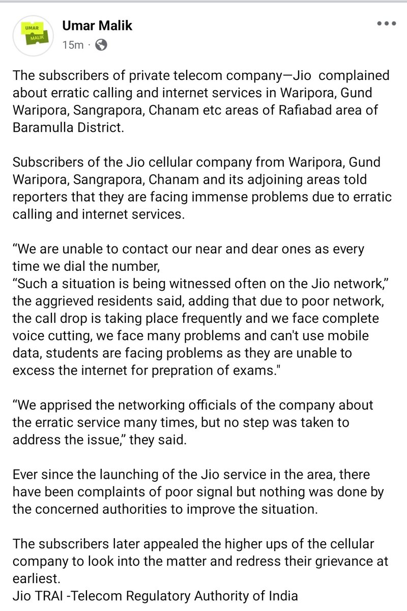 Umii4u's tweet photo. @RelianceJioCare @JavedDar_NC @reliancejio https://t.co/f8Xl6yJAWC