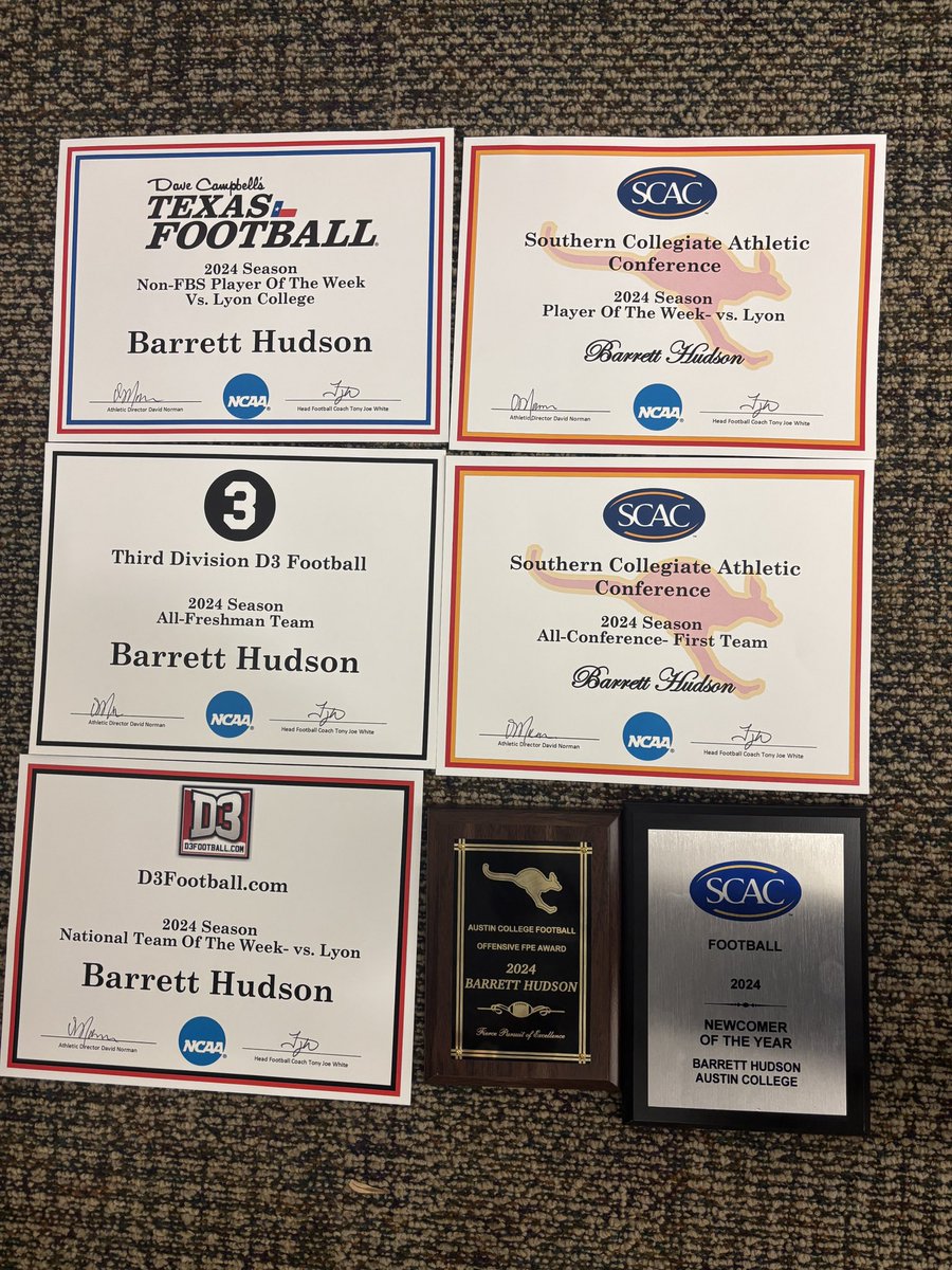 barretthudso's tweet image. Had a great time at the AC football banquet. Big thanks to my amazing coaches and teammates, especially my O-Line, for believing in me and putting me in a great position to succeed! Time to get this thing flipped around!!!!
#RSP #FPE