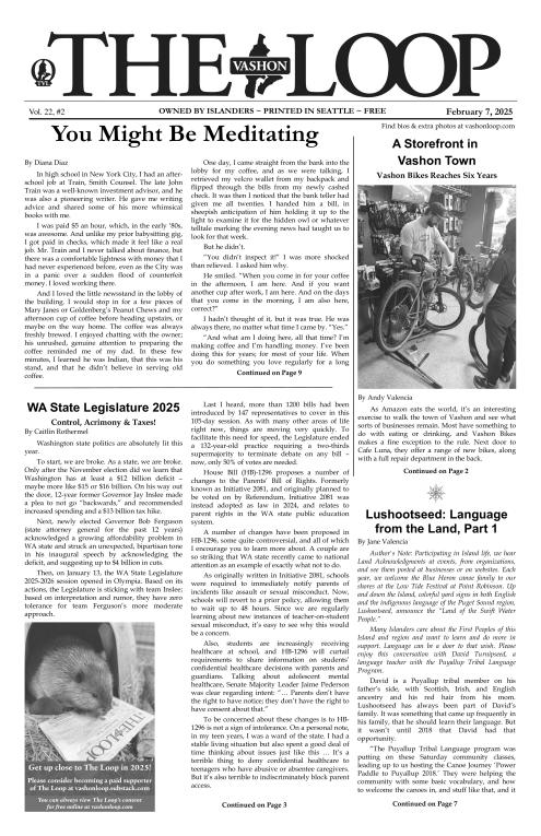 Vashonloop's tweet image. Hello #vashon... the #vashonloop Volume 22 #2 is out and available on the island.  Read it online, as a PDF, or pick up a paper copy.
vashonloop.com