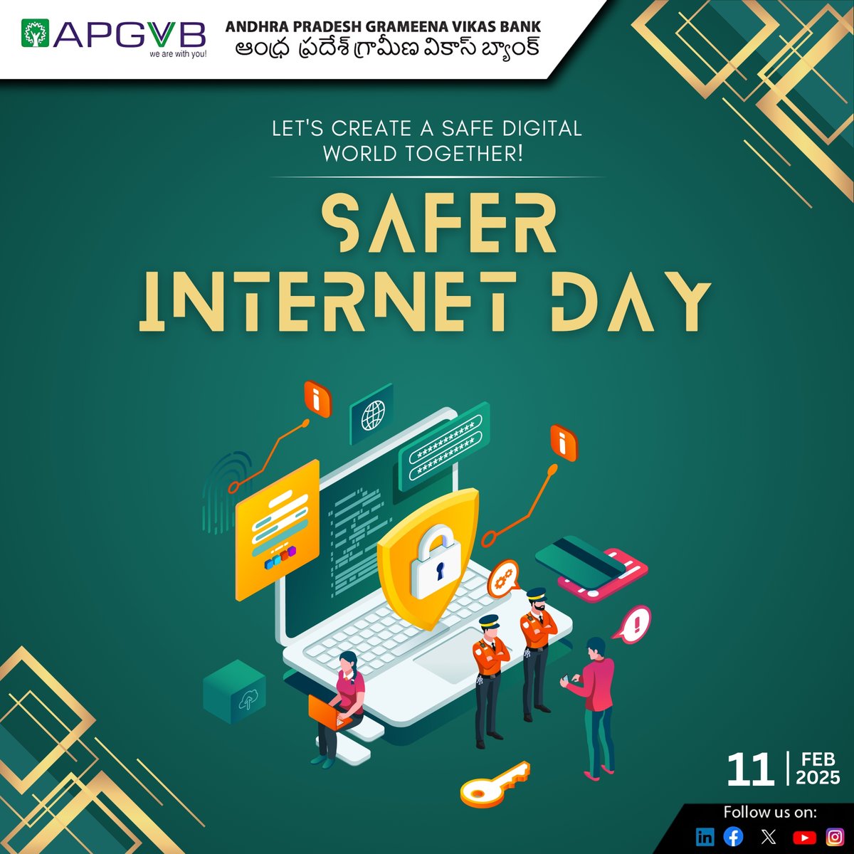APGVBOfficial's tweet photo. Let's create a safe digital world together!
#InternetSaferDay #internetsafety https://t.co/0EMRPfUnuL