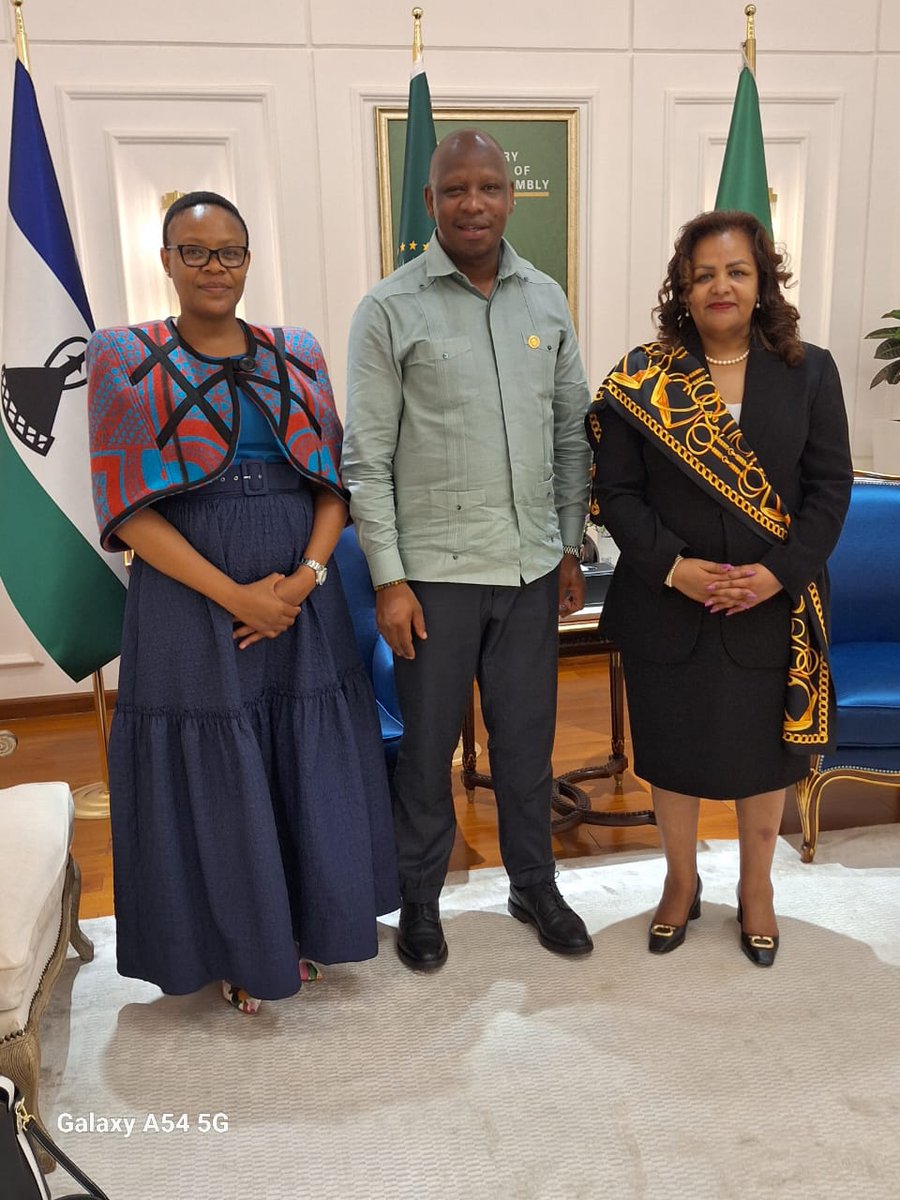 MsN_SEKETE's tweet photo. Minister of @ForeignLesotho, Hon. @LMpotjoane has arrived in #Addis Ababa for the Executive Council of  @_AfricanUnion. Before the Session starts tomorrow 12 Feb 2025, he'll begin bilateral meetings in pursuit of support for government plans in areas of energy &amp; diaspora programs https://t.co/dJsgViqCUX