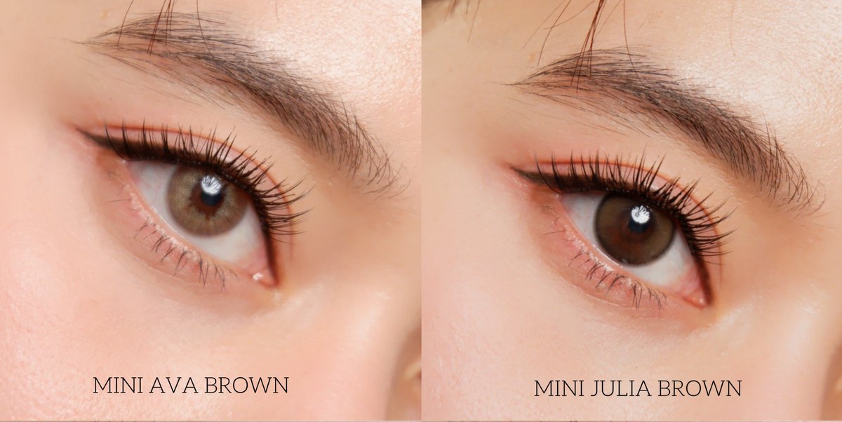 memayerr's tweet photo. รวมคอนแทคเลนส์ Kitty Kawaii ตระกูล mini โทนสี brown 🤎 มาให้ ทั้งหมดนี้มีค่าสายตาเยอะ ใส่ง่าย สบายตา เลนส์นิ่ม กัน UV ด้วย มีค่าอมน้ำถึง 55% ทุกตัว ใส่แล้วตาไม่แห้งด้วย ใครชอบโทนน้ำตาลต้องมีสักอัน✨️

〰️ mini ava brown : เลนส์น้ำตาลอ่อนไร้ขอบ นัวดุจสาวลูกครึ่งเสิร์ฟถึงที่ สายฝอห้ามพลาด
〰️ mini eileen  brown : เลนส์สีน้ำตาลเข้มมีกลิตเตอร์สีทองประกายเบลนขอบฟุ้งด้วยเทาอ่อน ตาดูมีประกายวิ้งๆ 
〰️ mini julia brown : เลนส์สีน้ำตาลอ่อน ตัดขอบด้วยน้ำตาลเข้ม ให้ตาดูมีมิติ ละมุนเกิร์ล
〰️ mini olivia light brown : เลนส์สีน้ำตาลนัวที่ถูกต้อง   ธรรมชาติ แต่ส่งให้ตาดูหวานขึ้น