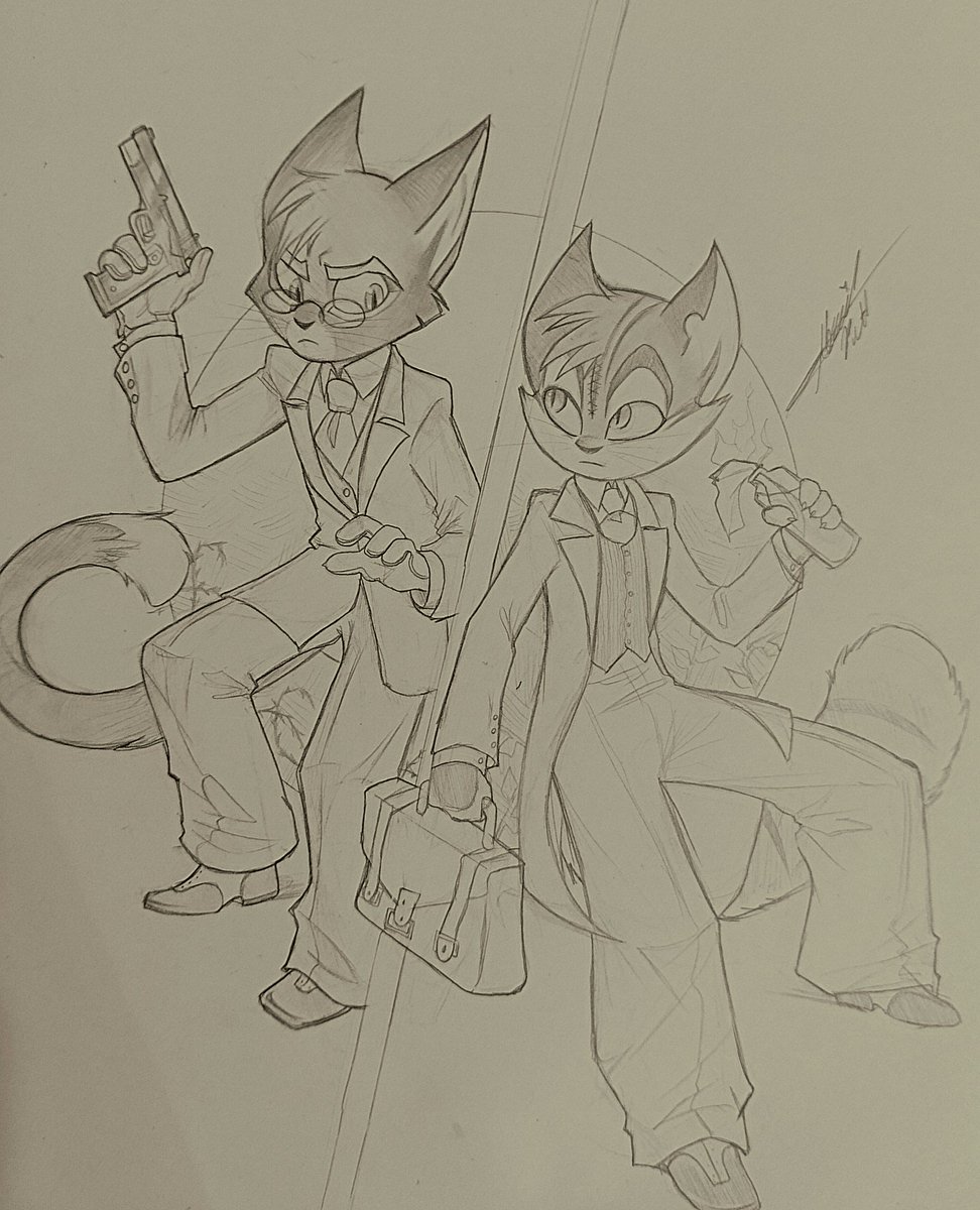 Dibujo que hice de mordecai Heller y Rocky rickaby ✨🥀❤️‍🩹🎻♟️
Volví a la práctica 🥧 ✨🤍

#lackadaisyfanart #lackadaisy #dibujotradicional  #LackadaisyCats  #mordecaiheller #RockyRickaby #Rickyrickaby #Mordecaiheller #Hellerby.