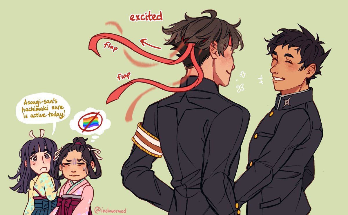 i like to imagine his hachimaki reflects his mood like a dog tail

#tgaa #dgs #asoryuu