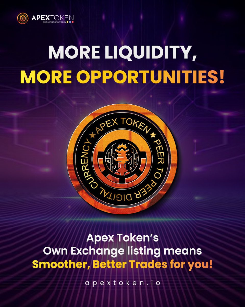 Get ready for smoother and better trades. The future of trading is here!

Visit apextoken.io to learn more and join the revolution!