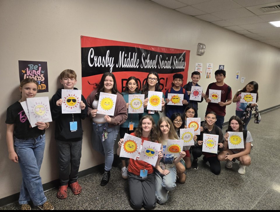 #HEY! It’s #HEYWeek <a href="/CrosbyISD/">Crosby ISD</a> 💚
Monday was the Make a Mural of kindness and belonging where Ss can find out fun facts abt each other and what they have in common. One teacher created a Let Your Light Shine wall and <a href="/CrosbyMSCougars/">Crosby Middle School, Crosby ISD</a> is having a Kindness door decorating contest!