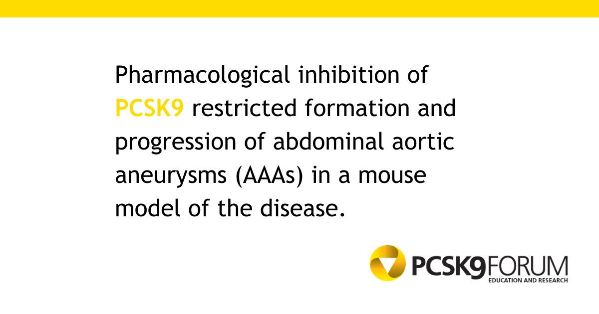 What’s new in the aetiology of aortic aneurysms? Read more on the latest #PCSK9 study, at pcsk9forum.org/pcsk9-plays-cr…

#PCSK9i