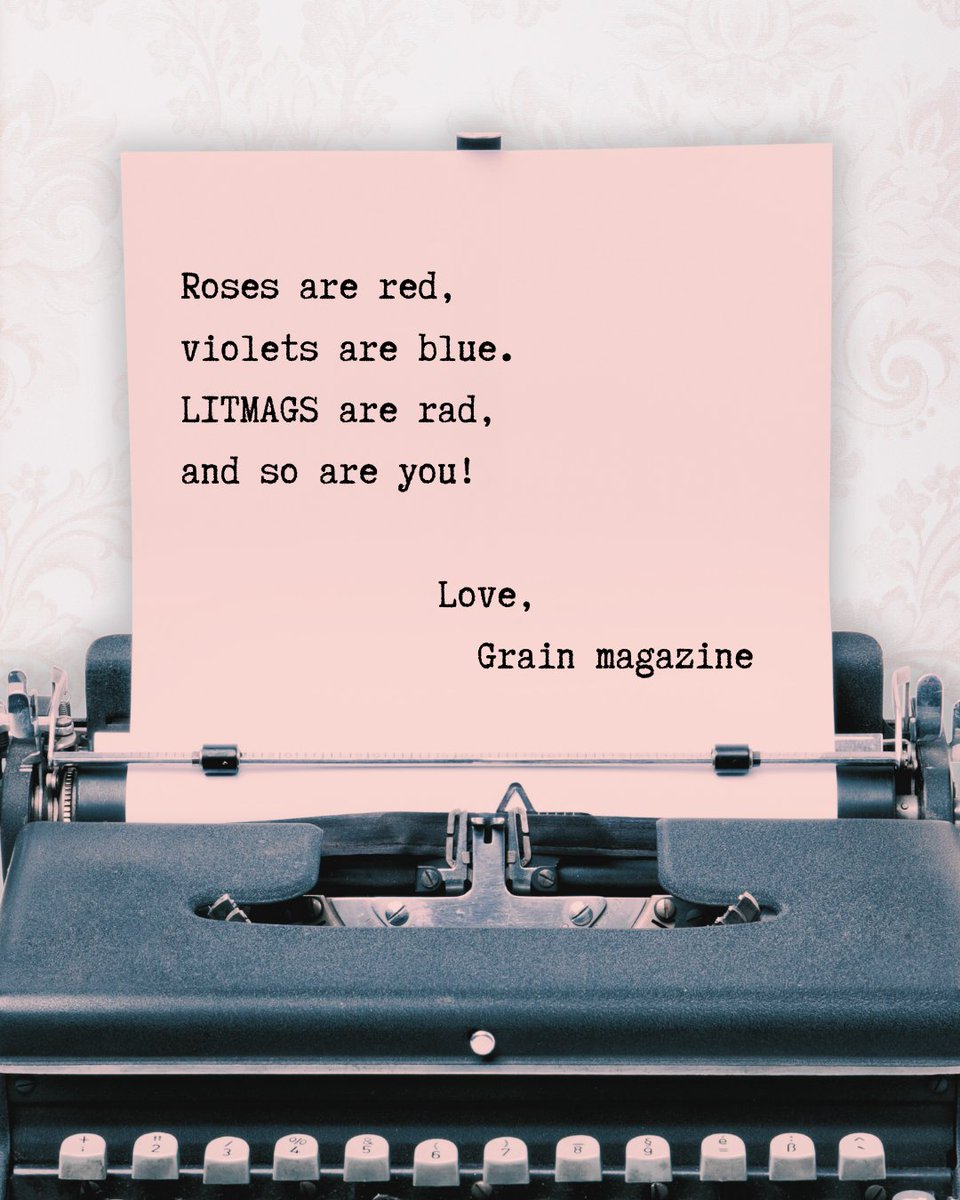 GrainLitMag's tweet photo. Today is about love. So to all of you who read Grain, submit work to Grain, support Grain... we're sending you so much love. ❤️🧡💛💚💙💜🤎
#grain #grainmagazine #love #canlit #litmag #litmaglove #poetry #fiction #cnf #artwork #canadianwriting #valentinesday https://t.co/k7MMmrnSZv