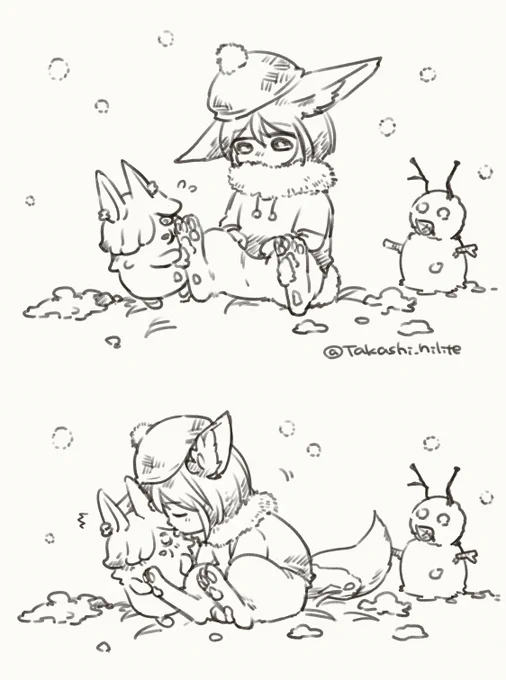 けもとなすと雪❄️ 