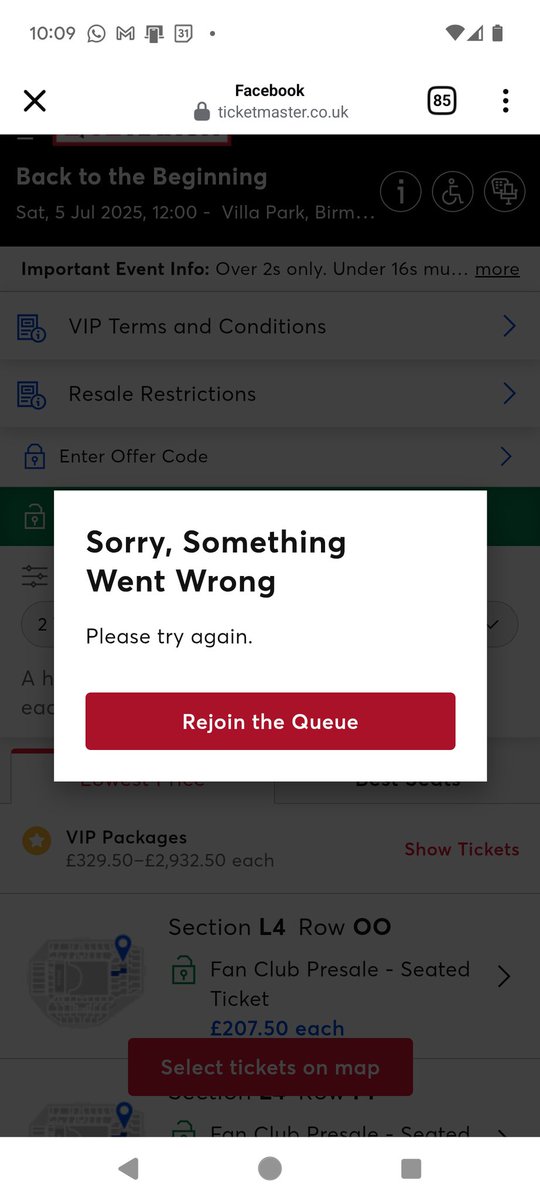 Nothing like trying to book tickets through <a href="/TicketmasterUK/">ticketmasteruk</a>. Absolute shambles.