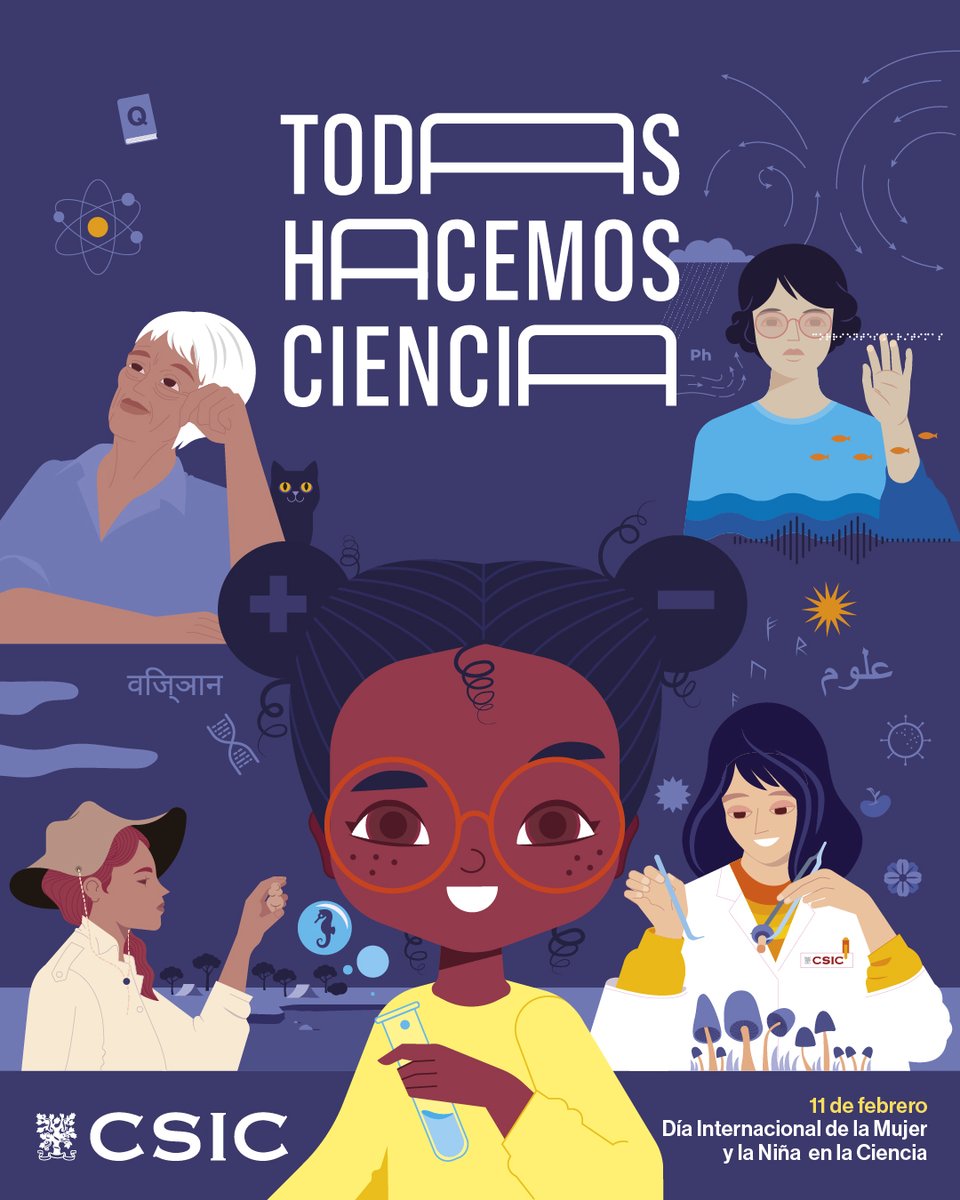 Hoy en el Día de la Mujer y la Niña en la Ciencia, reconocemos el talento, esfuerzo y pasión de todas las científicas que han cambiado el mundo y de las que siguen abriendo camino. 🚀Que ninguna sienta que la ciencia no es para ella. 
#WomenInScience #MujeresEnCiencia #11F #STEM