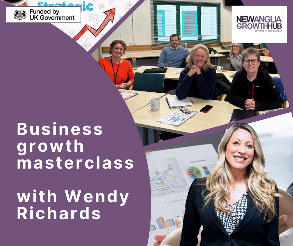 🔜 #GreatYarmouth businesses, free 4 steps to #BusinessGrowth masterclass is on Thu 13 Feb, 9.15am to 12.45pm. 

It will cover business development, including planning, marketing, systems and team building. 
▶️ Book your free place here! eventbrite.com/e/111180880305…
#ukspf