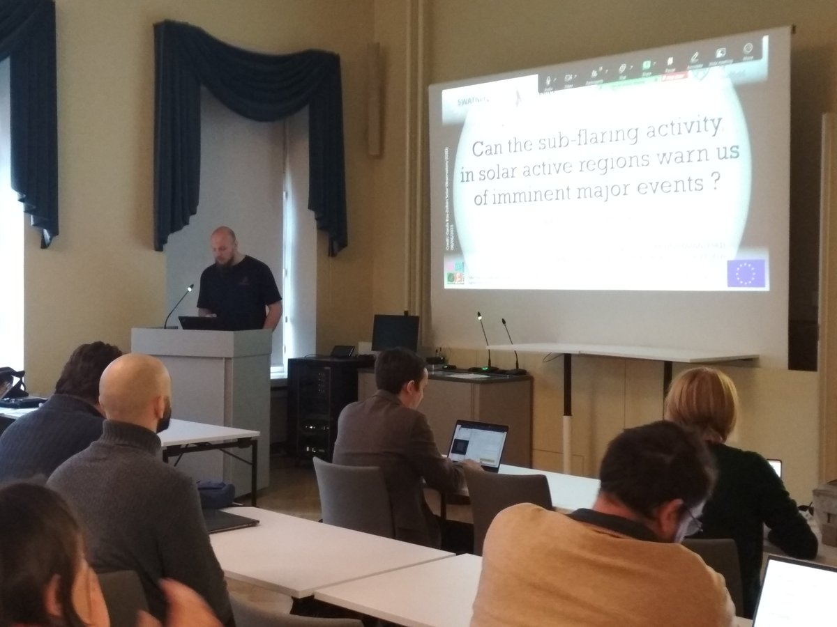 _Anastasiya_B's tweet image. The core and the heart of the #SWATNetProject - the Early-Stage Researchers #ESR are presenting their #research achievements to the #spaceweather community at the #SWATNet final conference. #Sun #solarphysics #heliophysics @photonenkanone @lidiya_john