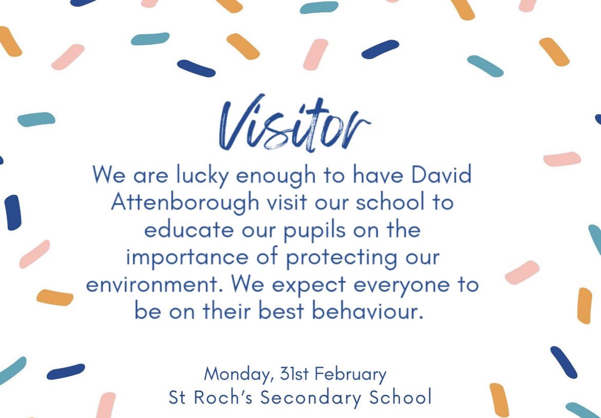 🚨 🚨 EXCITING NEWS!! 🚨 🚨 

David Attenborough will be visiting the school at the end of the month! He has heard about our beautiful greenhouse and would like to see and hear more about the impact it has on our school and wider community 🍃 🪴 🏫 

Details can be found below!!