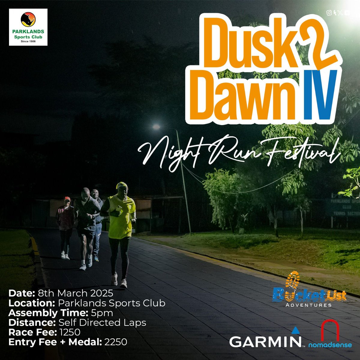 🌙✨ Dusk to Dawn 5 is here! ✨🌙

Join us for an epic night run under the lights at Parklands Sports Club on 8th March 2025! Walk, jog, or run—your pace, your vibe! 🏃‍♂🔥

Tag your crew &amp; let’s make memories! 🎉

🔗 Sign up now (buff.ly/3QbHYKz !