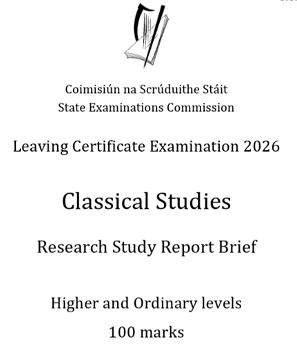Oide_Classics's tweet photo. 📢The State Examinations Commission has published the Research Study Brief for Classical Studies 2026 and is available to view and download by clicking the following link. https://t.co/IibCe1BGWx https://t.co/4R1Heecnhm